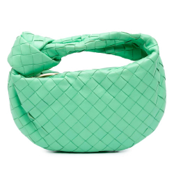 Bottega Veneta B Bottega Veneta Green Light Green Nappa Leather Leather Mini Nappa Intrecciato Jodie Italy
