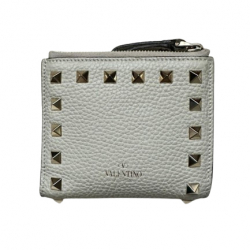 Valentino Small rockstud wallet grainy calfskin