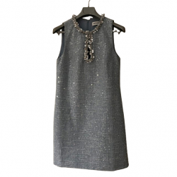 Self-Portrait Blue rhinestone dress