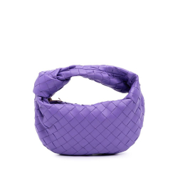 Bottega Veneta B Bottega Veneta Purple Dark Purple Nappa Leather Leather Mini Nappa Intrecciato Jodie Italy