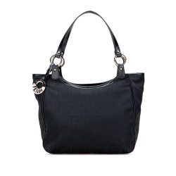 Fendi B Fendi Black Canvas Fabric Zucca Chef Tote Italy