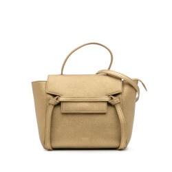 Celine B Celine Gold Calf Leather Nano Grained skin Belt Bag Italy