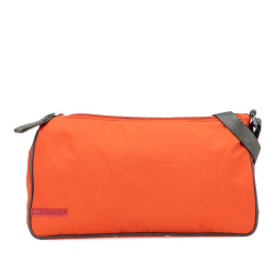 Prada B Prada Orange Dark Orange Nylon Fabric Tessuto Sport Shoulder Bag Italy