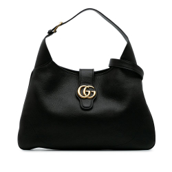 Gucci AB Gucci Black Calf Leather Medium Aphrodite Satchel Italy