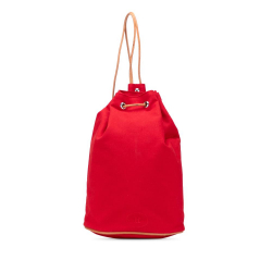 Hermès AB Hermès Red Canvas Fabric Toile Polochon Mimile France