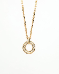 Saint Laurent Circle pendant Gold Chain Necklace