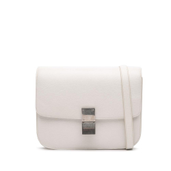 Celine B Celine White Calf Leather Medium skin Classic Box Italy