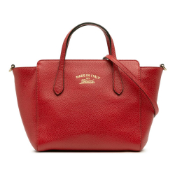Gucci AB Gucci Red Calf Leather Mini Swing Satchel Italy