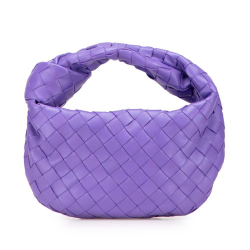 Bottega Veneta AB Bottega Veneta Purple Dark Purple Nappa Leather Leather Mini Nappa Intrecciato Jodie Italy