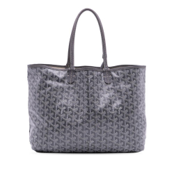 Goyard B Goyard Gray Coated Canvas Fabric Goyardine Saint Louis PM France