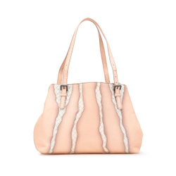 Bottega Veneta B Bottega Veneta Pink with Multi Nappa Leather Leather Medium Nappa Intrecciato Glimmer Tote Italy
