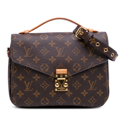 Louis Vuitton Pochette Métis Canvas Flap Crossbody Brown