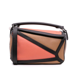 Loewe B LOEWE Brown Light Brown Calf Leather Small skin Graphic Puzzle Satchel Spain