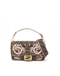 Fendi Zucca Embroidered Baguette Bag