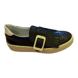 Sergio Rossi Klobiger Leder-Slipper