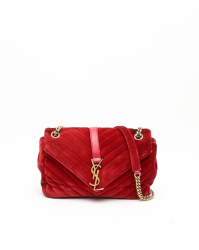 Saint Laurent Medium Velvet College Bag