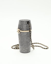 Chanel Rhinestone Embellished Lipstick Case on Chain
