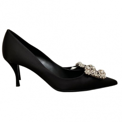 Roger Vivier Escarpins Fleur Strass aus Satin