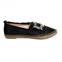 Roger Vivier Blumen Strass Satin Espadrillas