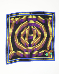 Hermès Carré 70 L'effet Domino Silk Scarf