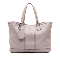 Gucci B Gucci Purple Lavender Calf Leather Large Pebbled skin Sunset Tote Italy