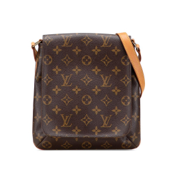 Louis Vuitton B Louis Vuitton Brown Monogram Canvas Canvas Monogram Musette Salsa Short Strap Spain