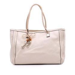 Gucci B Gucci White Ivory Calf Leather Medium Bella Tote Italy