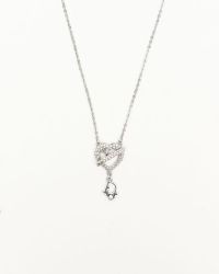 Christian Dior Logo Rhinestone Necklace