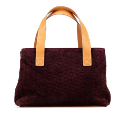 Celine B Celine Red Bordeaux Suede Leather C Macadam Handbag Italy