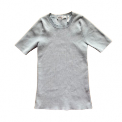 Helmut Lang Tee-shirt bleu marine à côtes !