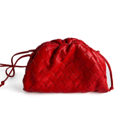 Bottega Veneta Intrecciato Nappa Leather 2-Ways Clutch Red