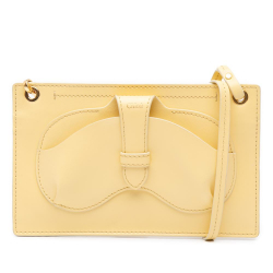 Chloé B Chloé Yellow Light Yellow Calf Leather Harrison Eyeglasses and Phone Pouch Crossbody Spain