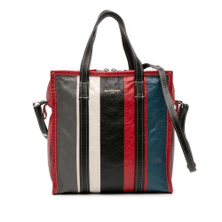 Balenciaga B Balenciaga Red Lambskin Leather Leather S Lambskin Bazar Shopper Satchel Italy