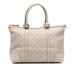 Gucci B Gucci Brown Light Beige Calf Leather Guccissima Lovely Heart Tote Italy
