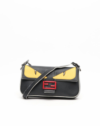 Fendi Vitello Dolce Monster Eyes Baguette Bag