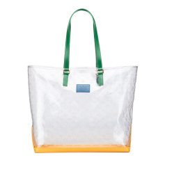 Louis Vuitton White Limited Edition Brazil 500th Anniversary Monogram Vinyl Clear Cabas France