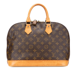 Louis Vuitton B Louis Vuitton Brown Monogram Canvas Fabric Monogram Alma PM France