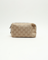 Gucci Canvas and Leather Pouch