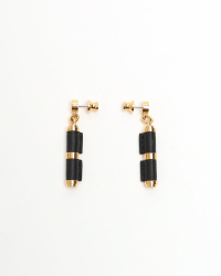 Hermès Leather Charniere Drop Earrings