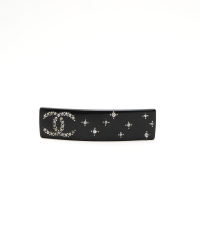 Chanel CC Logo Rhinestone Hair Clip