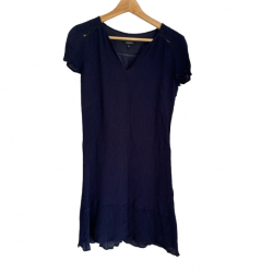 CAROLL Paris Navy blue lined dress