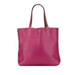 Hermès B Hermès Pink Dark Pink with Brown Calf Leather Clemence Double Sens 36 France