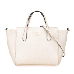 Gucci AB Gucci White Off White Calf Leather Mini Swing Satchel Italy