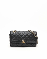 Chanel Classic Caviar Crumpled Small Single Flap Bag