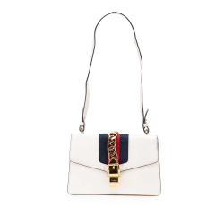 Gucci B Gucci White Calf Leather Small Sylvie Satchel Italy