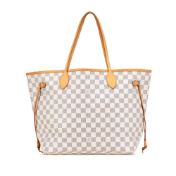 Louis Vuitton B Louis Vuitton White Damier Canvas Fabric Damier Azur Neverfull MM France