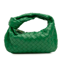 Bottega Veneta AB Bottega Veneta Green Nappa Leather Leather Mini Nappa Intrecciato Jodie Italy