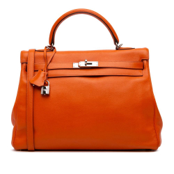 Hermès B Hermès Orange Calf Leather Swift Kelly II Retourne 35 France