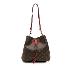 Louis Vuitton B Louis Vuitton Brown with Red Monogram Canvas Canvas Monogram Neonoe MM France