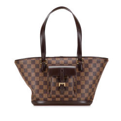 Louis Vuitton B Louis Vuitton Brown Damier Canvas Canvas Damier Ebene Manosque PM France